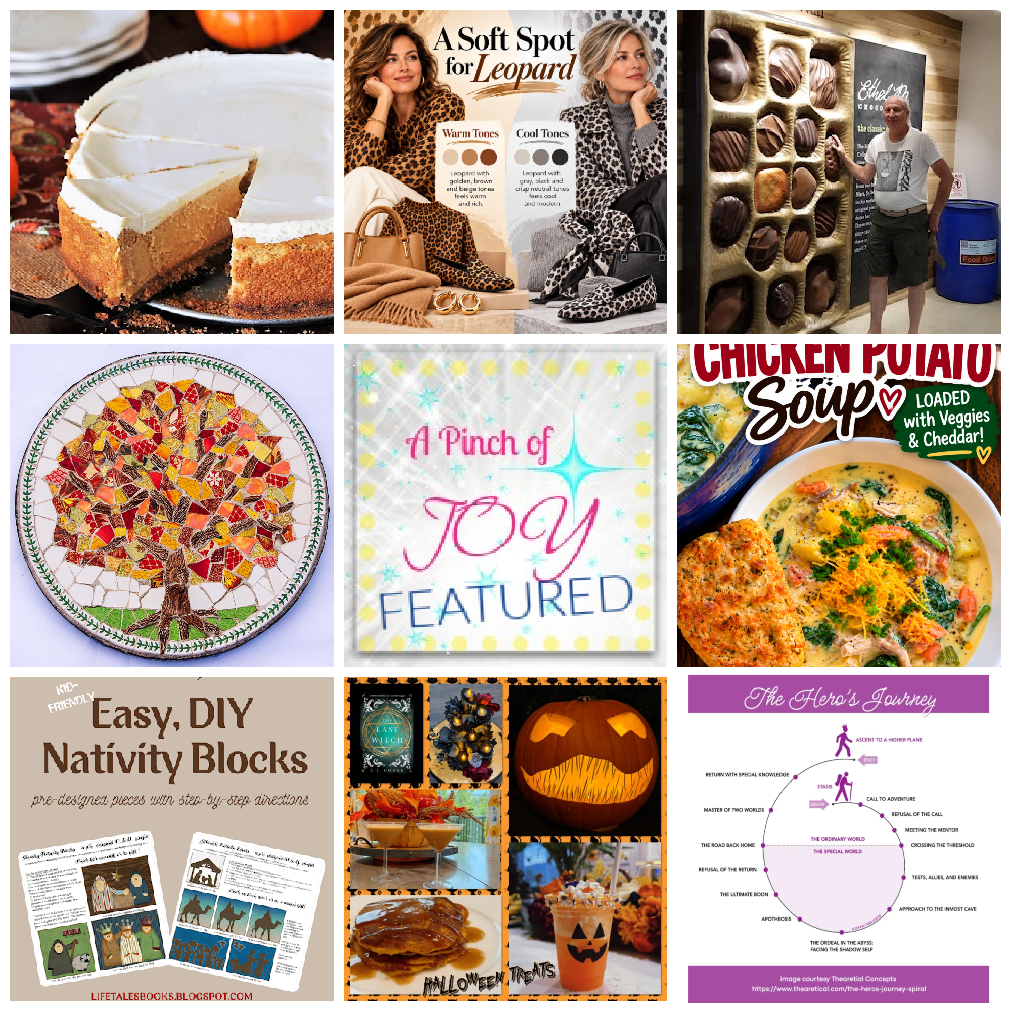 Photos from each of the nine featured posts this week